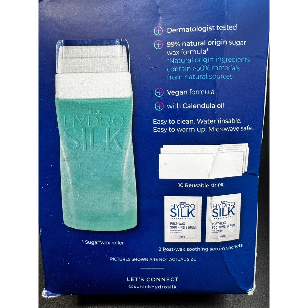 NWT Hydro Silk Sugar Wax Roller, 2 Serums, & 10 Reusable Strips - Picture 4 of 7